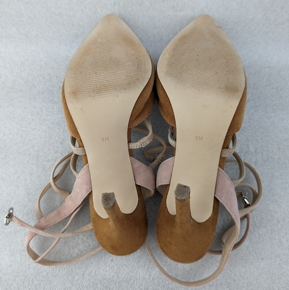 GUESS tan and pink suede heels size 8 - Picture 7 of 8